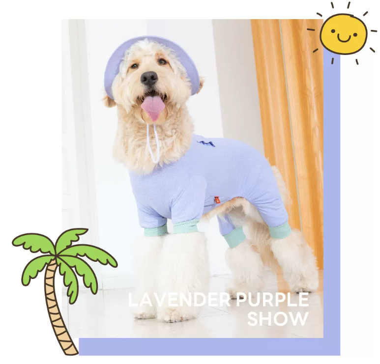 Dog Summer Cooling Jumpsuit, Breathable Four-Legged Outfit for Small Dogs