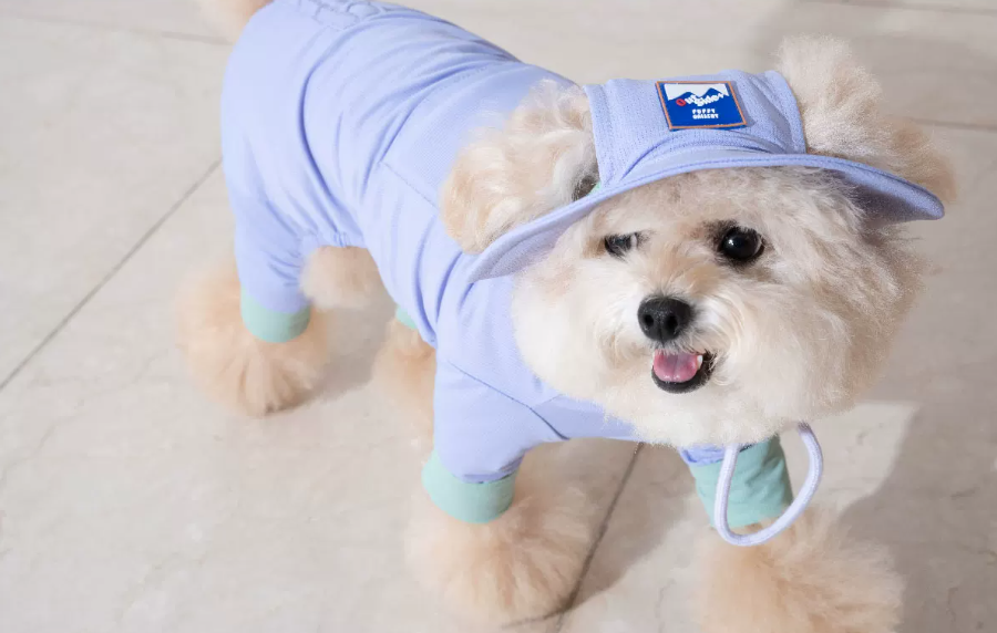 Dog Summer Cooling Jumpsuit, Breathable Four-Legged Outfit for Small Dogs