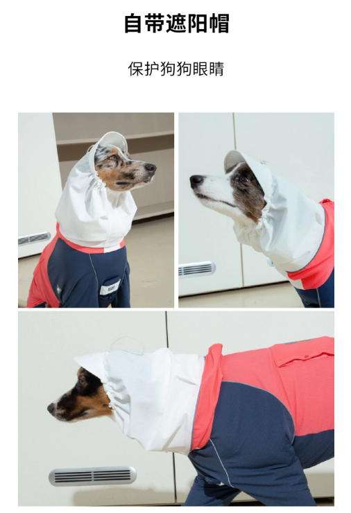 Dog Summer Cooling Harness Jumpsuit, Full-Coverage UV Protection Outfit for Outdoor