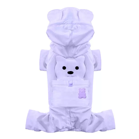 Dog Hooded Cooling Jumpsuit, Breathable Four-Legged Summer Outfit for Small Dogs