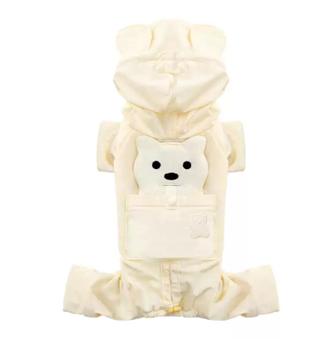 Dog Hooded Cooling Jumpsuit, Breathable Four-Legged Summer Outfit for Small Dogs