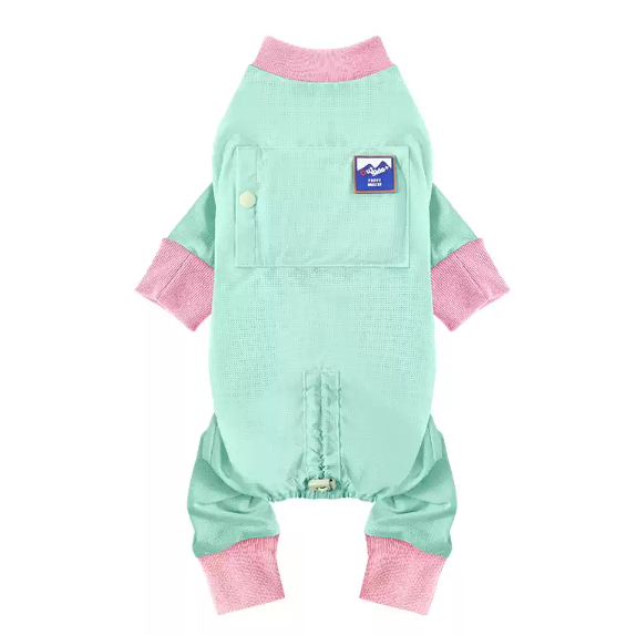 Dog Summer Cooling Jumpsuit, Breathable Four-Legged Outfit for Small Dogs