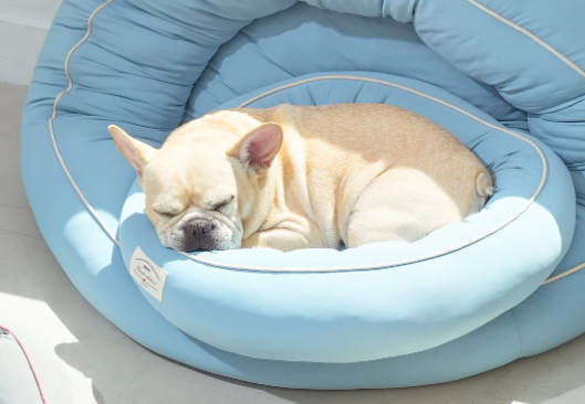 Ice Silk Cooling Dog Nest Bed, Breathable Summer Pet Bed for Small & Medium Dogs