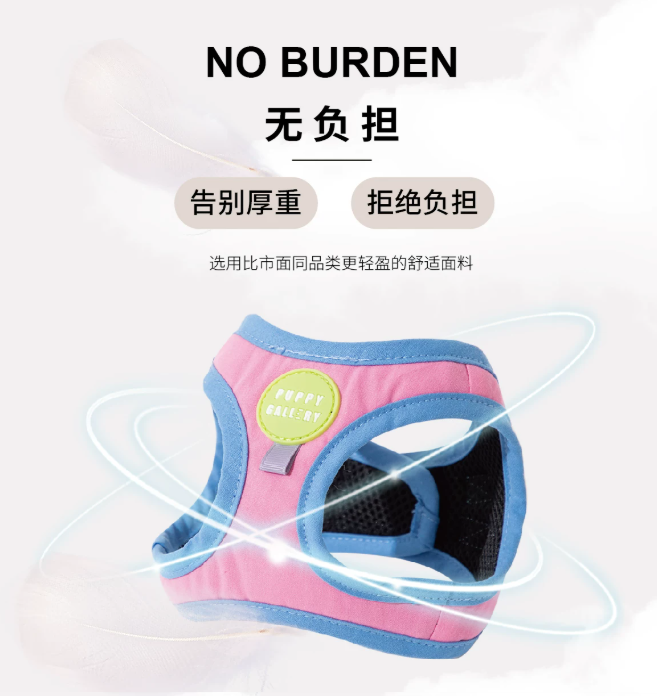 Dog Harness Vest, Breathable No-Pull Harness for Small & Medium Dogs Walking
