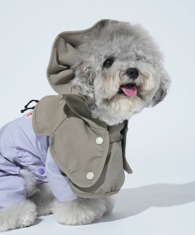 Go Pro Weather Suit Waterproof Dog Raincoat with Reflective Strips