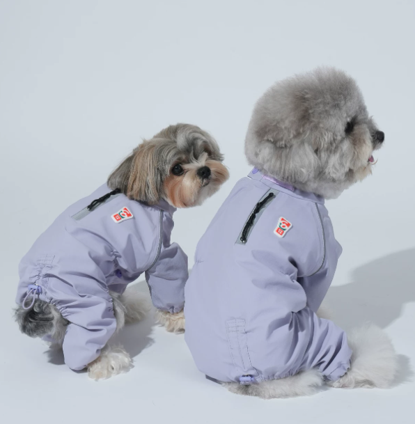 Go Pro Weather Suit Waterproof Dog Raincoat with Reflective Strips