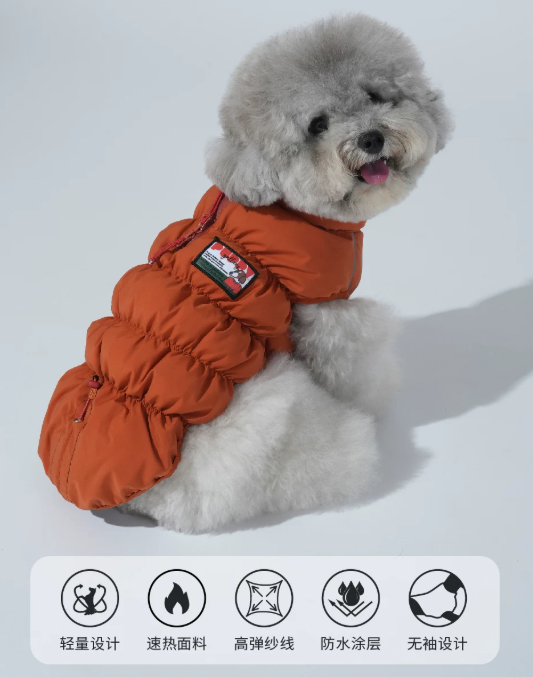 Dog Cloud Insulated Vest, Thermal Reflective Winter Coat for Small/Medium Dogs