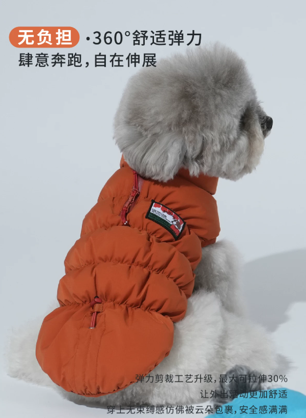 Dog Cloud Insulated Vest, Thermal Reflective Winter Coat for Small/Medium Dogs