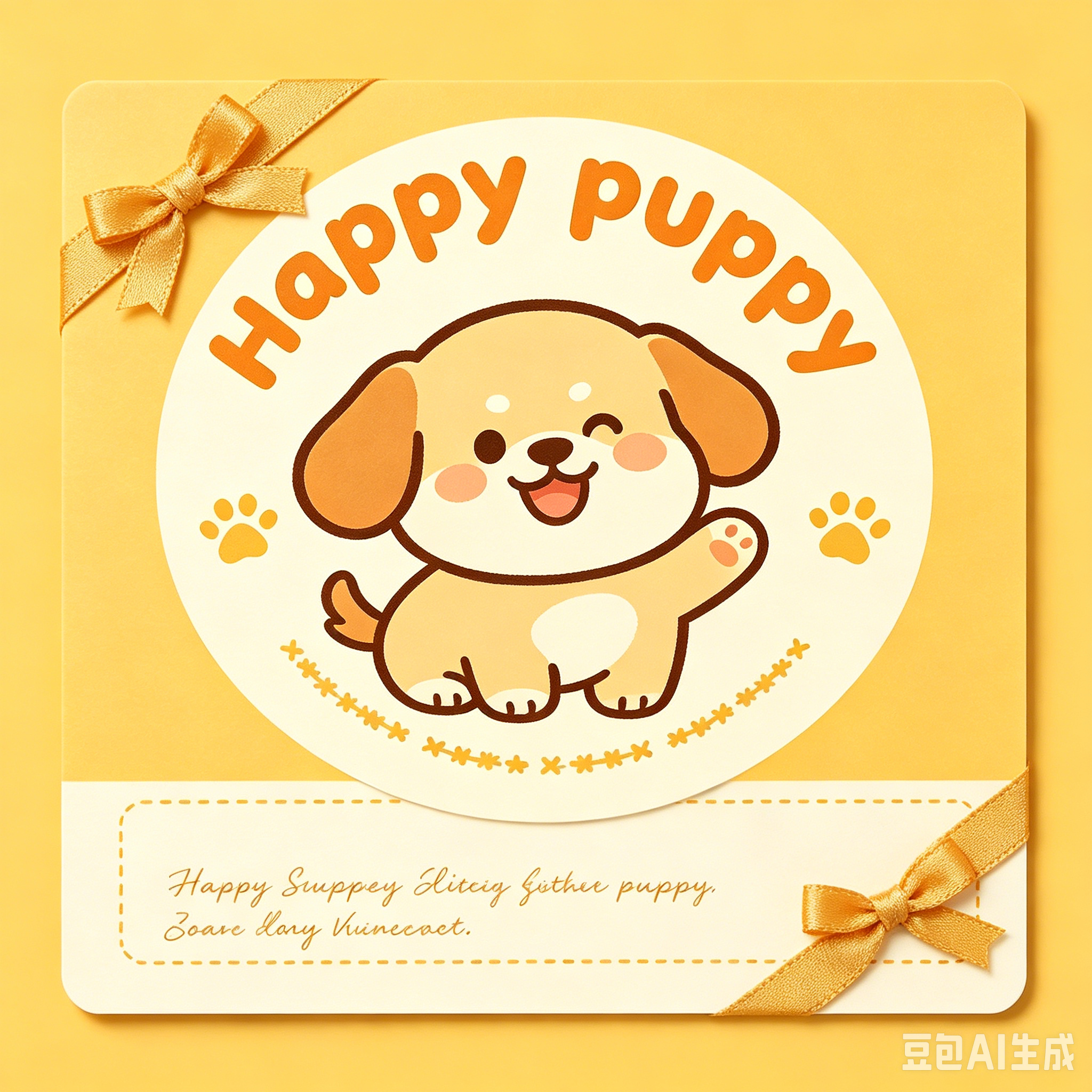 Happy Puppy Gift Card, Perfect Gift for Dog Lovers & Pet Parents